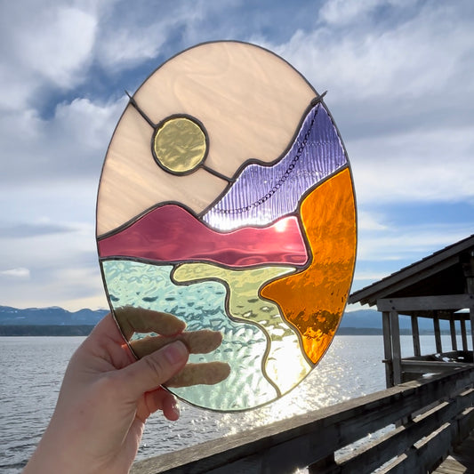 Stained Glass Suncatcher Landscape Sun