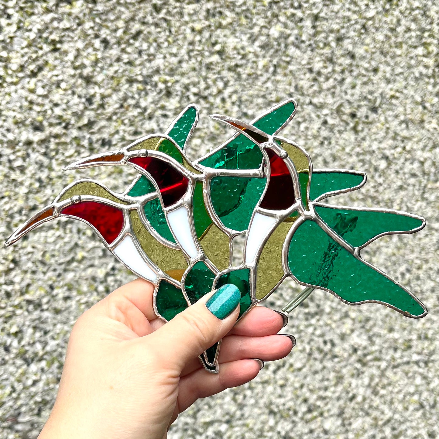 Wholesale Stained Glass Hummingbird Pack of 3