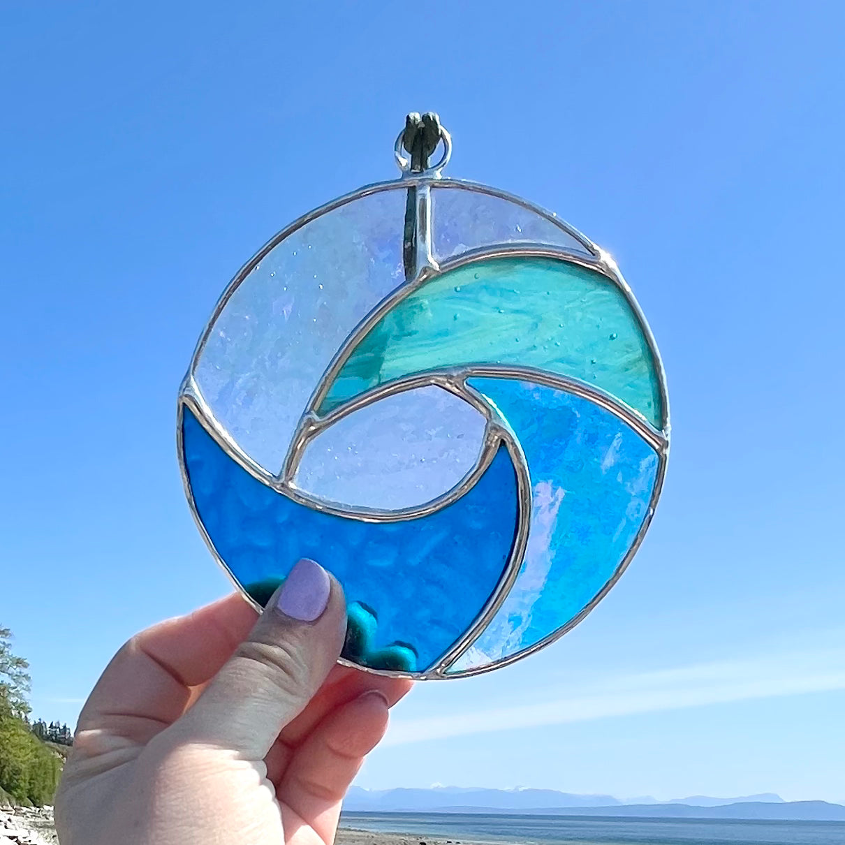 Wholesale Stained Glass Suncatcher Wave Pack of 3