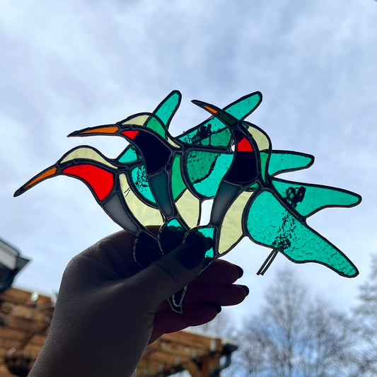 Wholesale Stained Glass Hummingbird Pack of 3