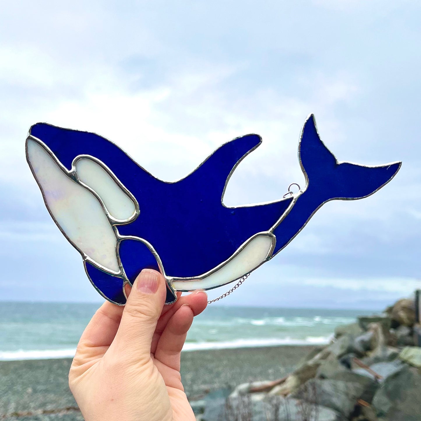 Wholesale Stained Glass Suncatcher Orca Whale Pack of 3