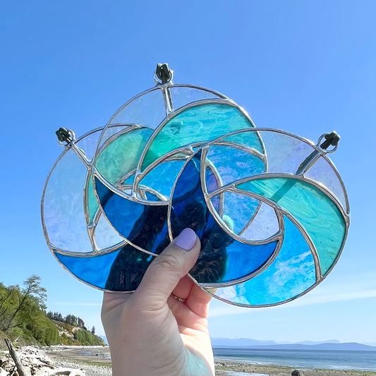 Wholesale Stained Glass Suncatcher Wave Pack of 3