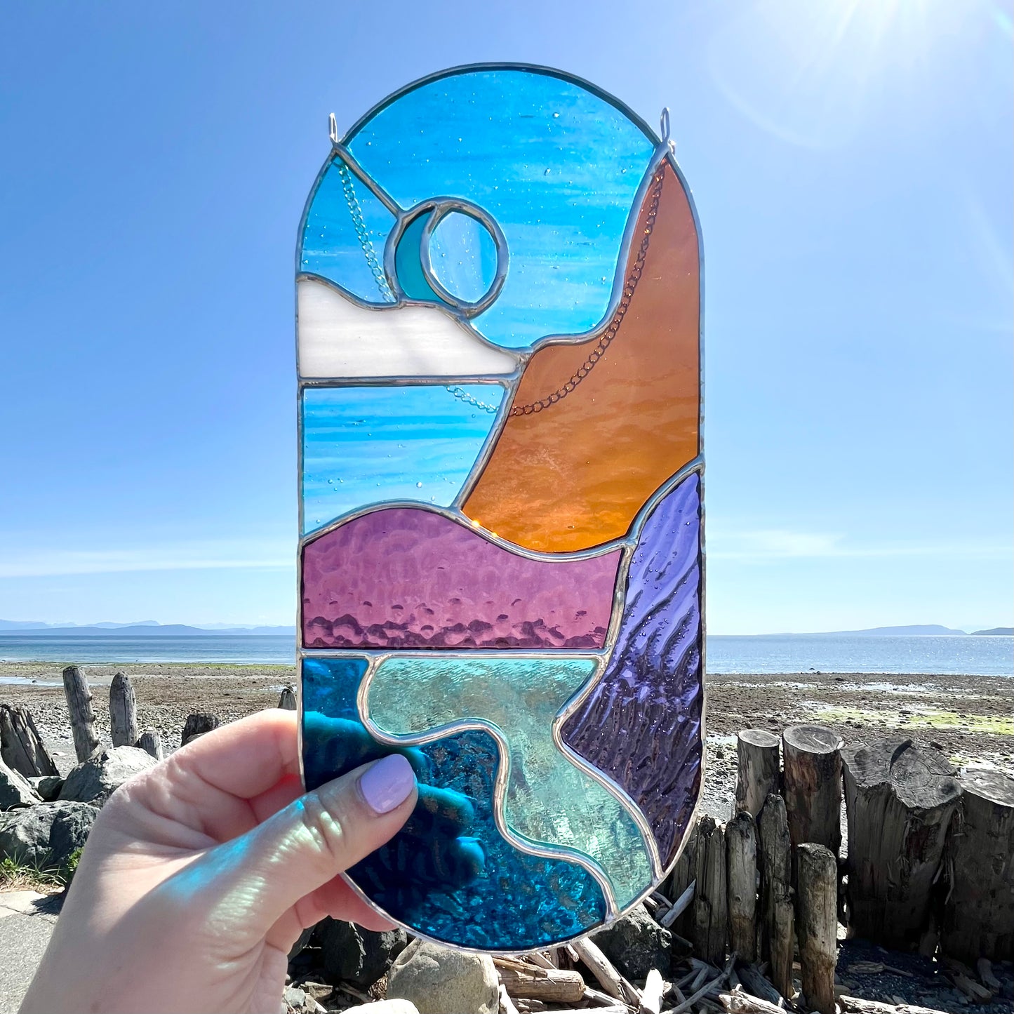 Wholesale Stained Glass Suncatcher Landscape Pack of 2